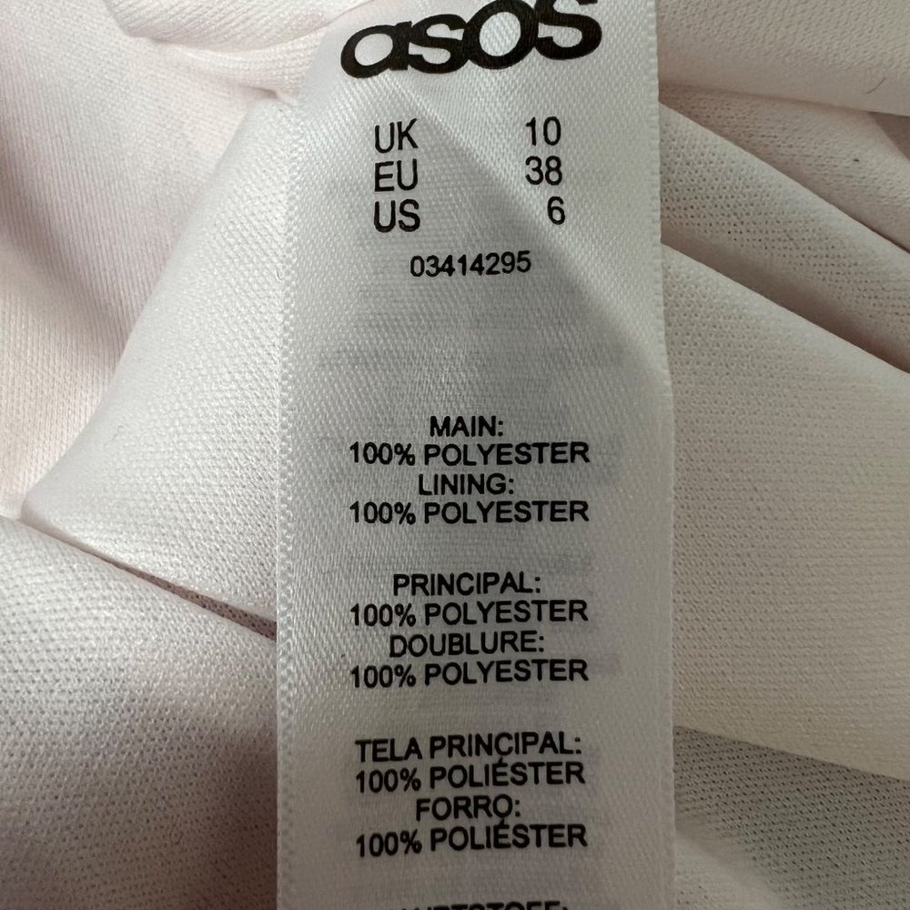 ASOS Maternity Sleeveless Shift Dress Pink Watercolor Floral Mesh size 6 - Picture 11 of 13